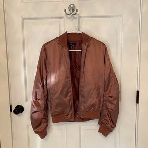 Shiny Pink Bomber Jacket